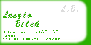 laszlo bilek business card